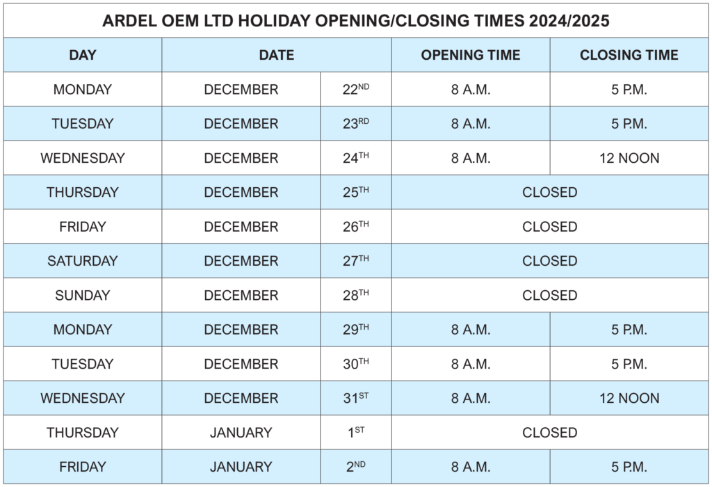 __________ARDEL OEM HOLIDAYS 2024_2025